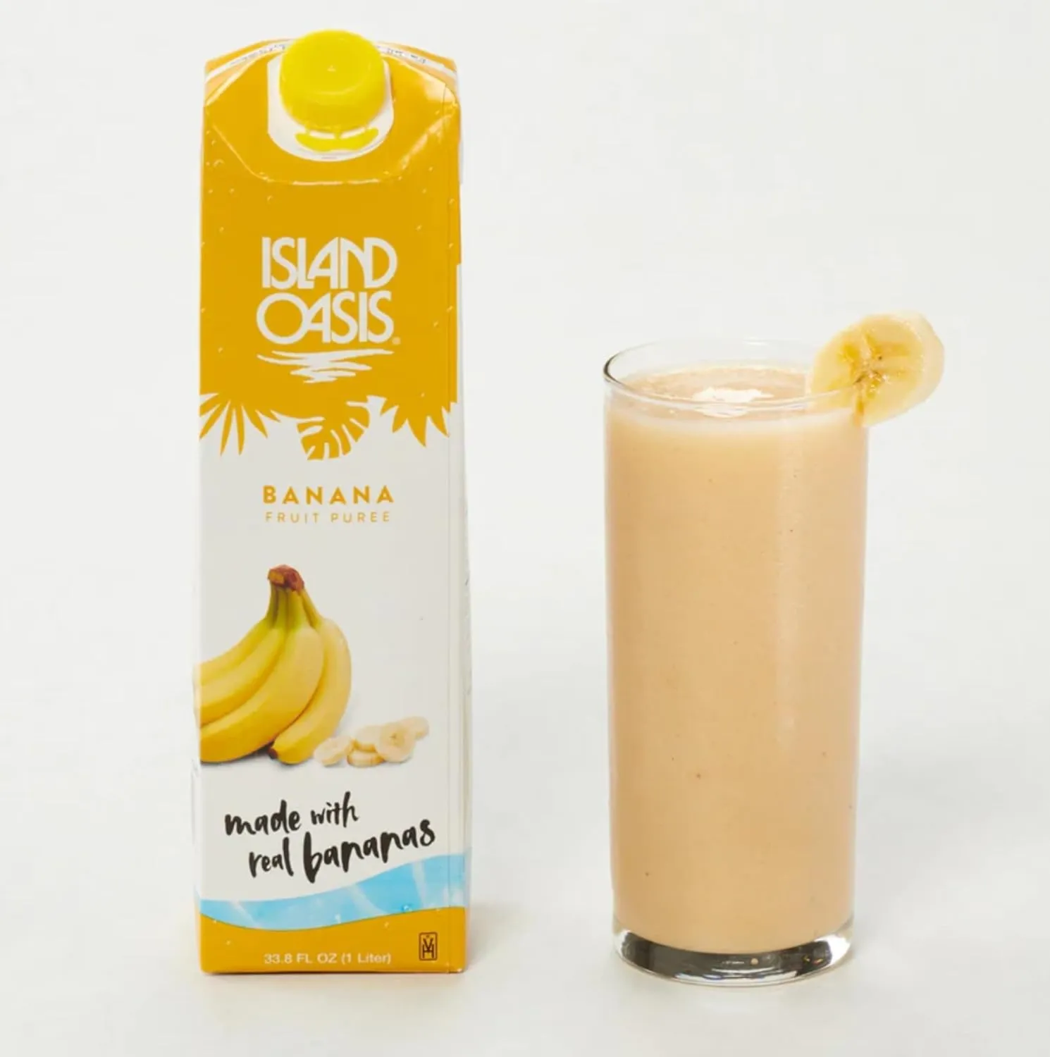 Island Oasis SB3X Premium Banana Drink Mix Bottle, 1 L