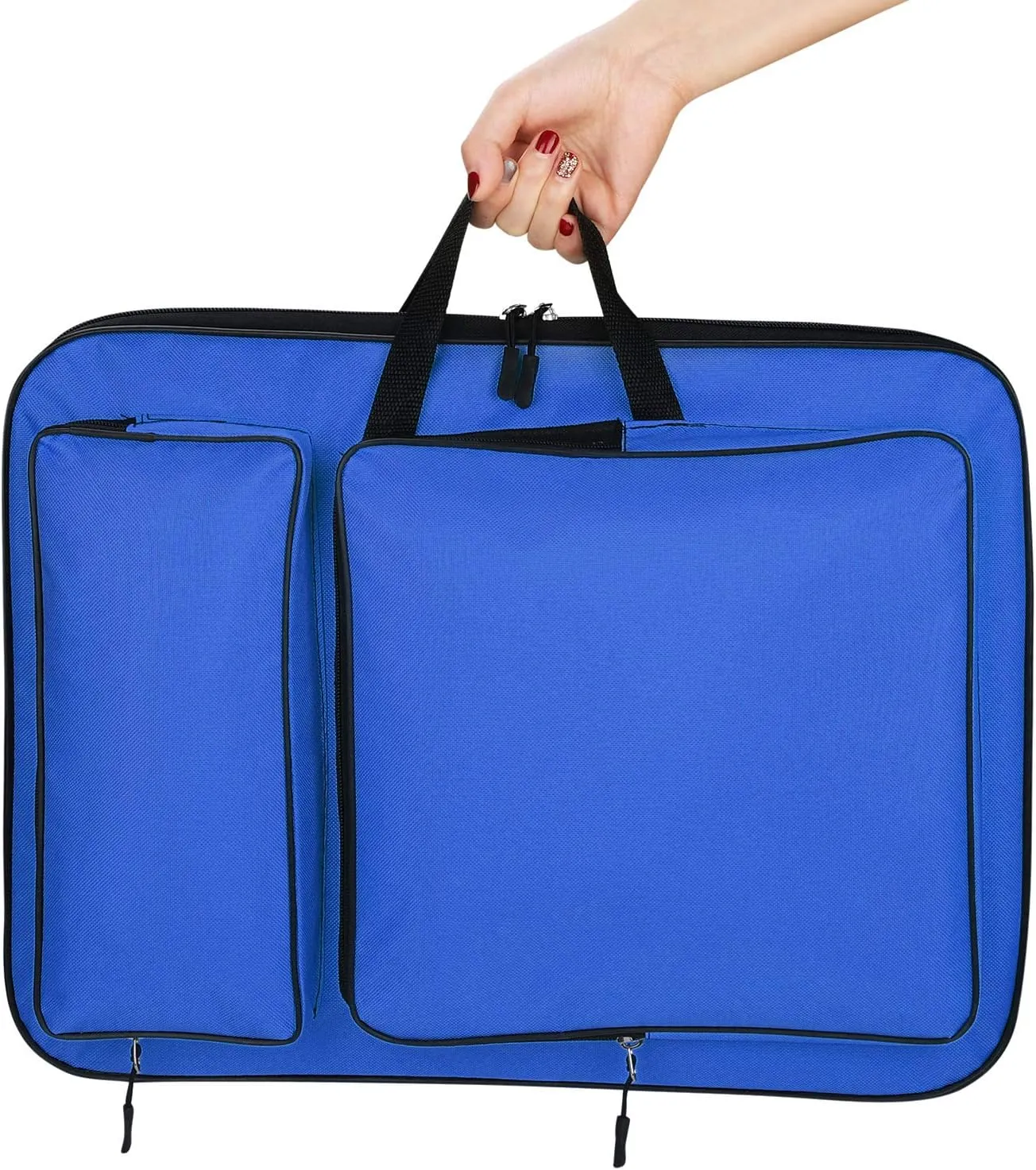 ITODA A3 Art Portfolio Carry Case Bag Drawboard Tote Handheld Storage Portable Shoulder Lightweight Box for 8k Sketch Pad Artist Drawing Painting Supplies
