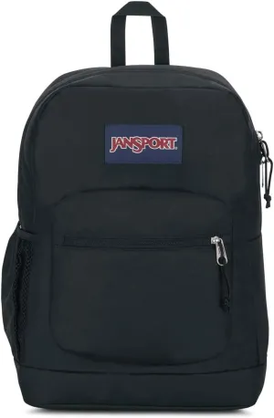 JanSport Cross Town Plus Backpack - Large Main Compartment, Side Water Bottle Pocket, 15-Inch Padded Laptop Sleeve - Black