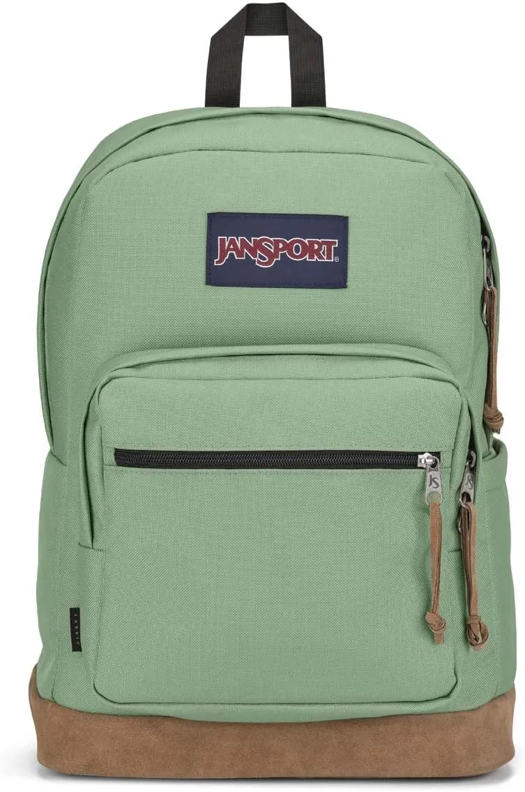 JanSport Right Pack Backpack - Durable Daypack with Padded 15" Laptop Sleeve, Spacious Main Compartment & Integrated Water Bottle Pocket - Loden Frost