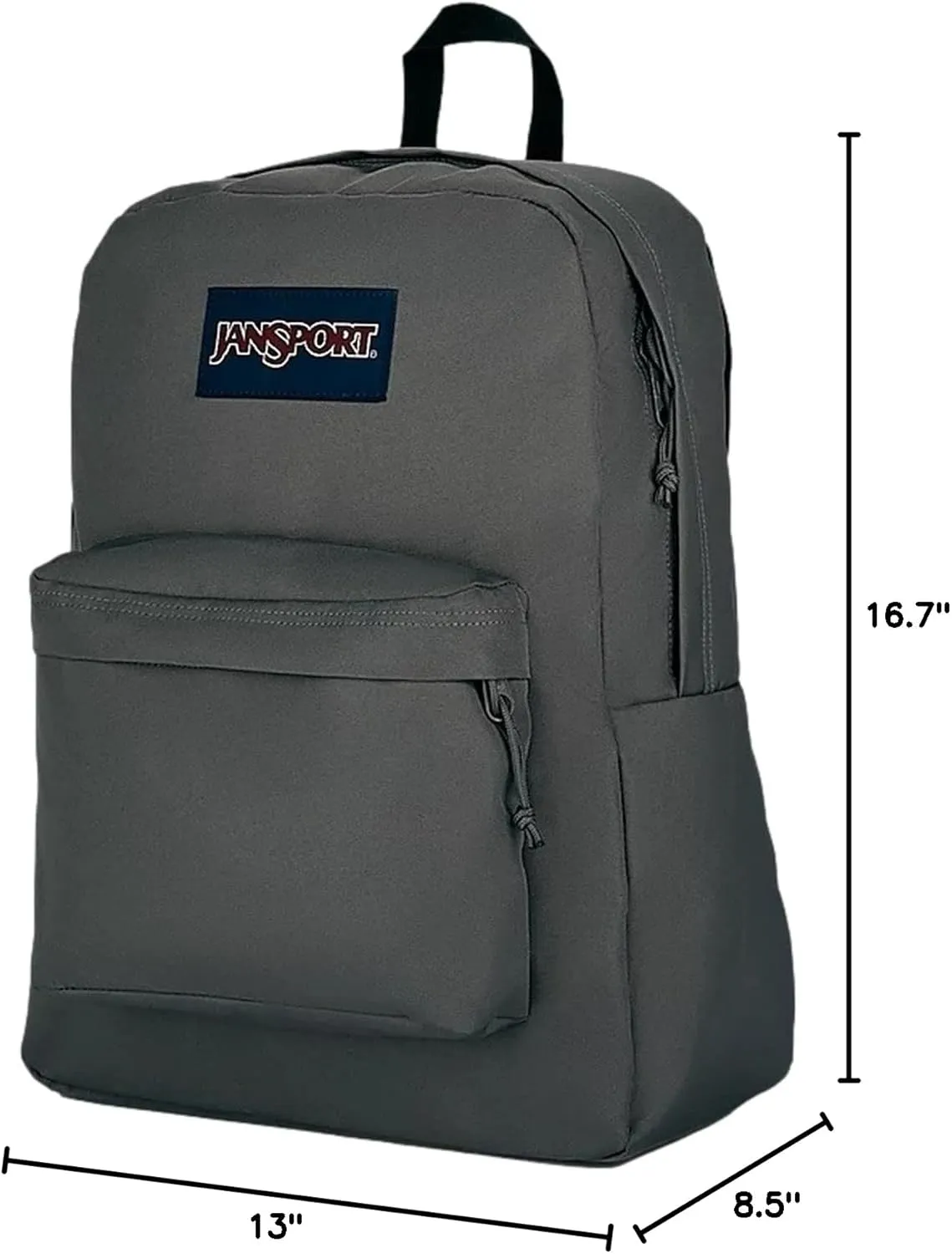 JanSport Superbreak Backpack - Durable, Lightweight Premium Backpack, Graphite Grey