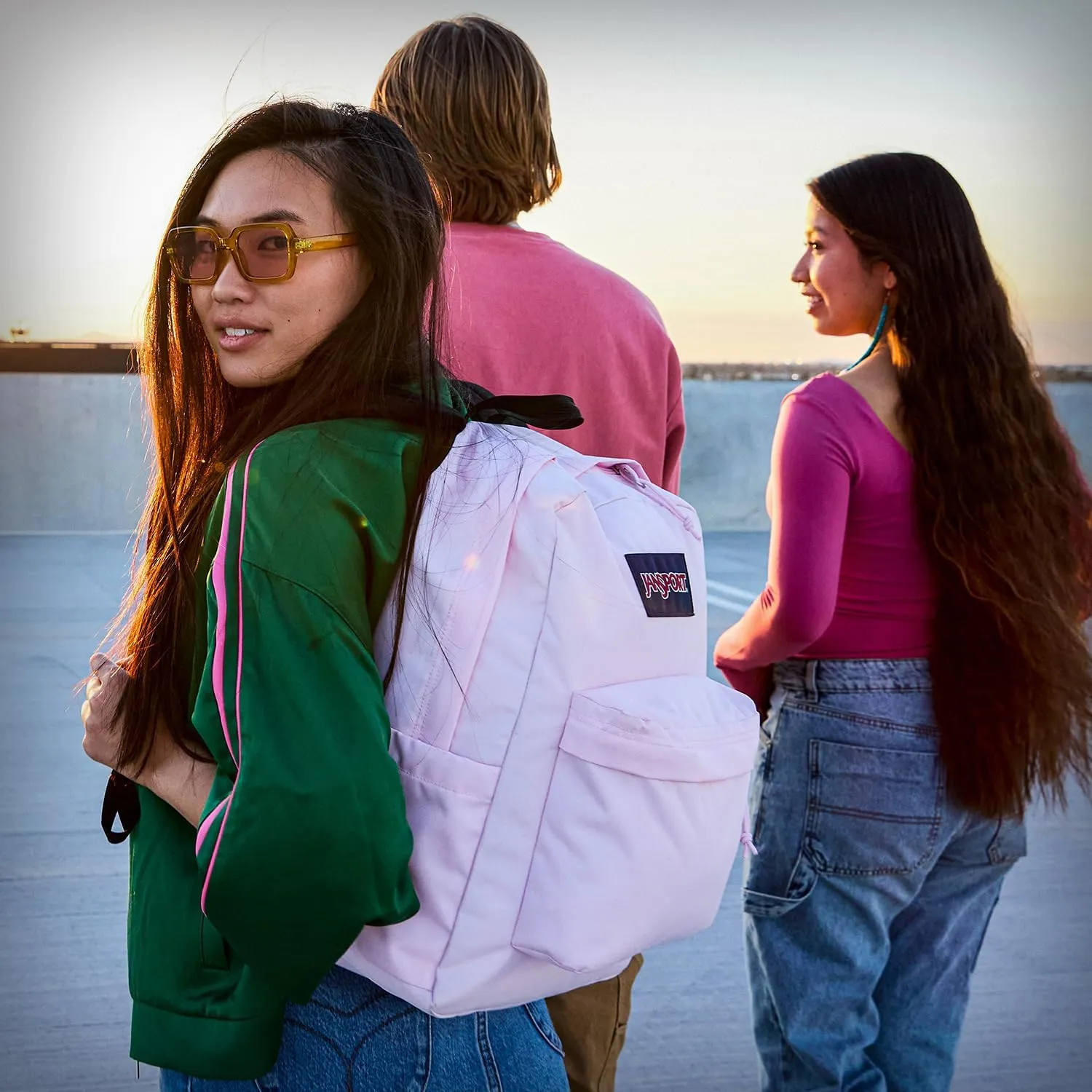 JanSport SuperBreak One Backpacks - Durable, Lightweight Bookbag with 1 Main Compartment, Front Utility Pocket with Built-in Organizer - Premium Backpack, Red Tape