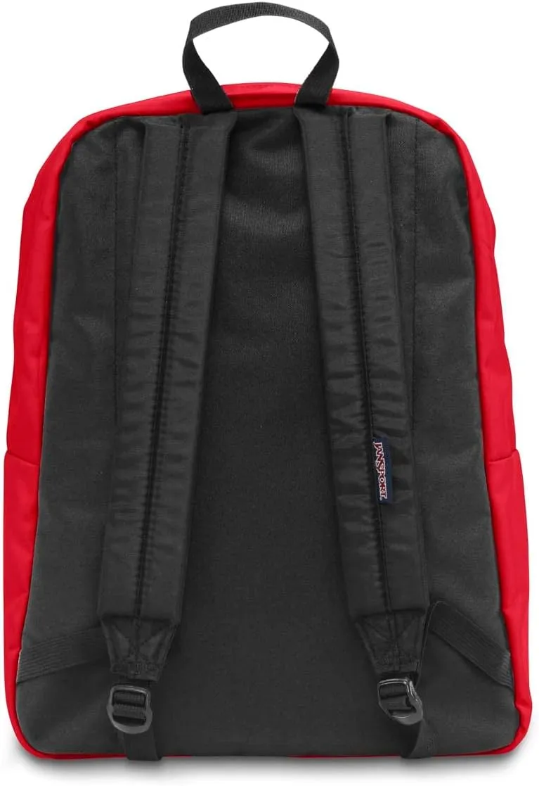 JanSport SuperBreak One Backpacks - Durable, Lightweight Bookbag with 1 Main Compartment, Front Utility Pocket with Built-in Organizer - Premium Backpack, Red Tape