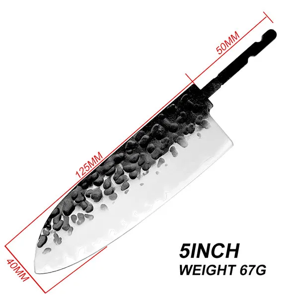 Japanese Style Santoku 5""  - Damascus AUS10 3 Layer- Hidden Tang -