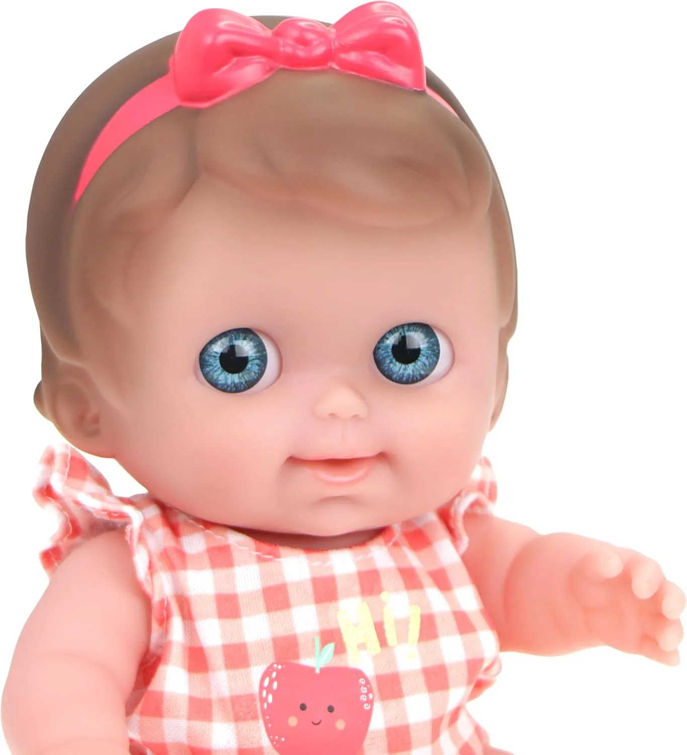 JC Toys Lil Cutesies 9" All Vinyl Baby Doll Feeding Time Gift Set| Posable and Washable | Removable Outfit | High Chair and Feeding Accessories Ages 2 