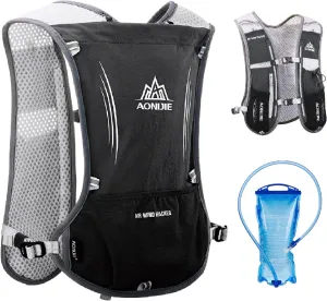 JEELAD Running Hydration Vest Trail Running Backpack BPA-Free Leak-Proof Running Water Bottles for Marathon Biking Hiking Cycling Outdoor