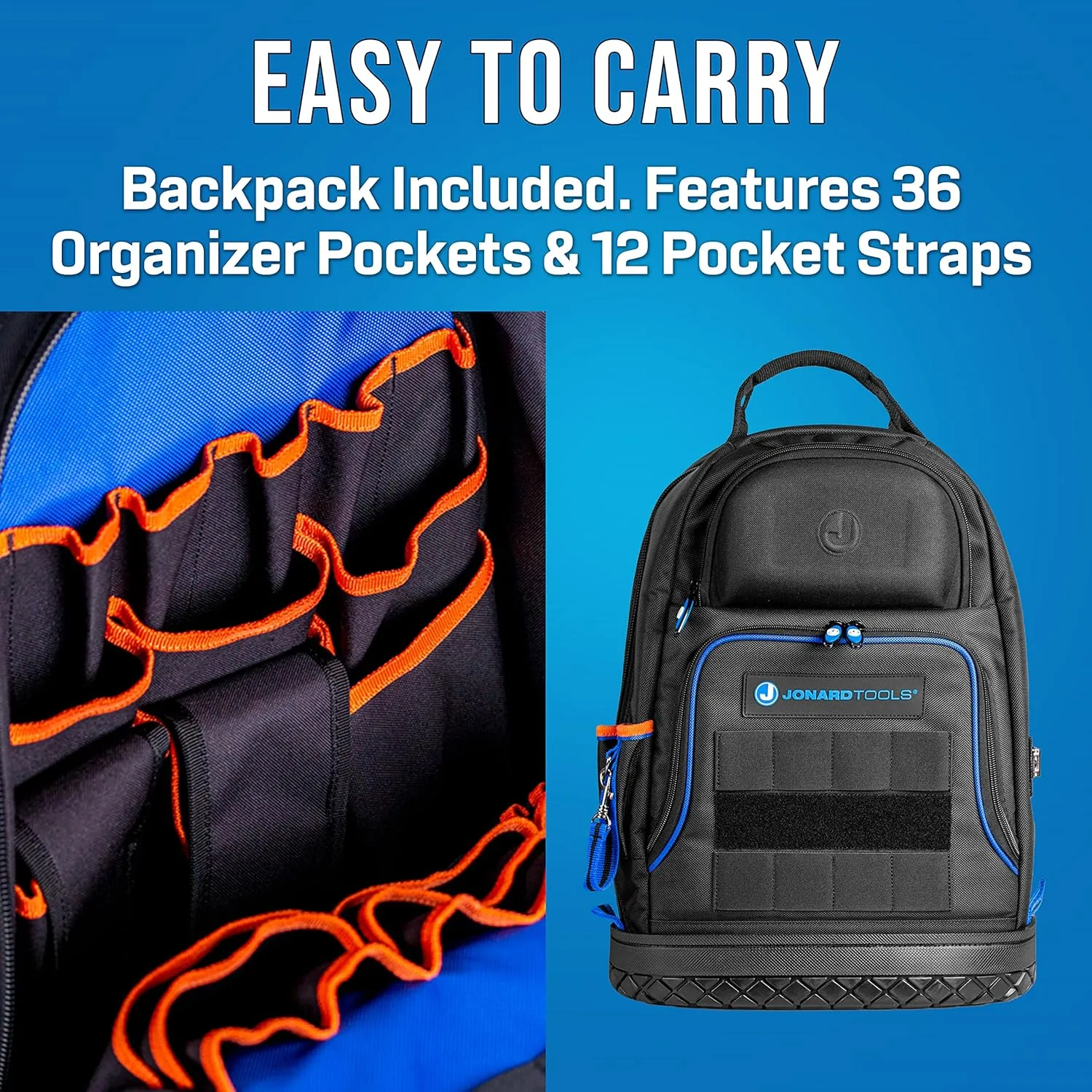 Jonard Tools TK-199B Ultimate Fiber Prep Backpack Kit – Complete 28 Piece Fiber Optic Cable Access and Termination Solution with Rugged Technicians Tool Backpack