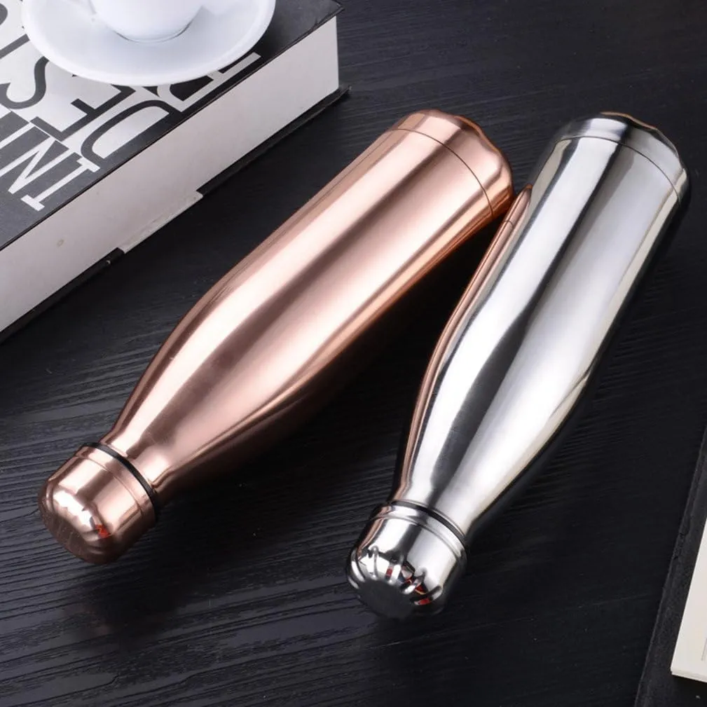 JPOJPO 17oz Insulated Water Bottle Plating Process, Double Vacuum Wall Stainless Steel Bottle for Outdoor Sports Camping Hiking Cycling Picnic Office Home
