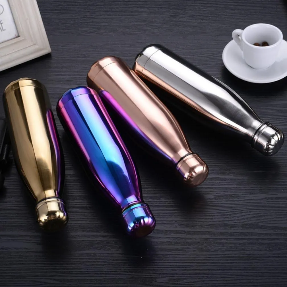 JPOJPO 17oz Insulated Water Bottle Plating Process, Double Vacuum Wall Stainless Steel Bottle for Outdoor Sports Camping Hiking Cycling Picnic Office Home