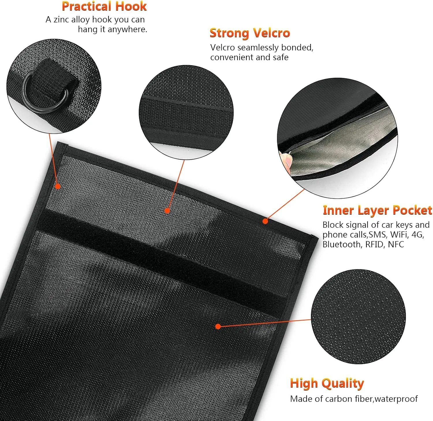 JXE JXO 2 Pack Faraday Bags Military Grade, Faraday Bag for Laptops & Tablets & Phones, Faraday Bags Emp Proof, Faraday Cages, EMP Protection, RFID, Fireproof & Waterproof