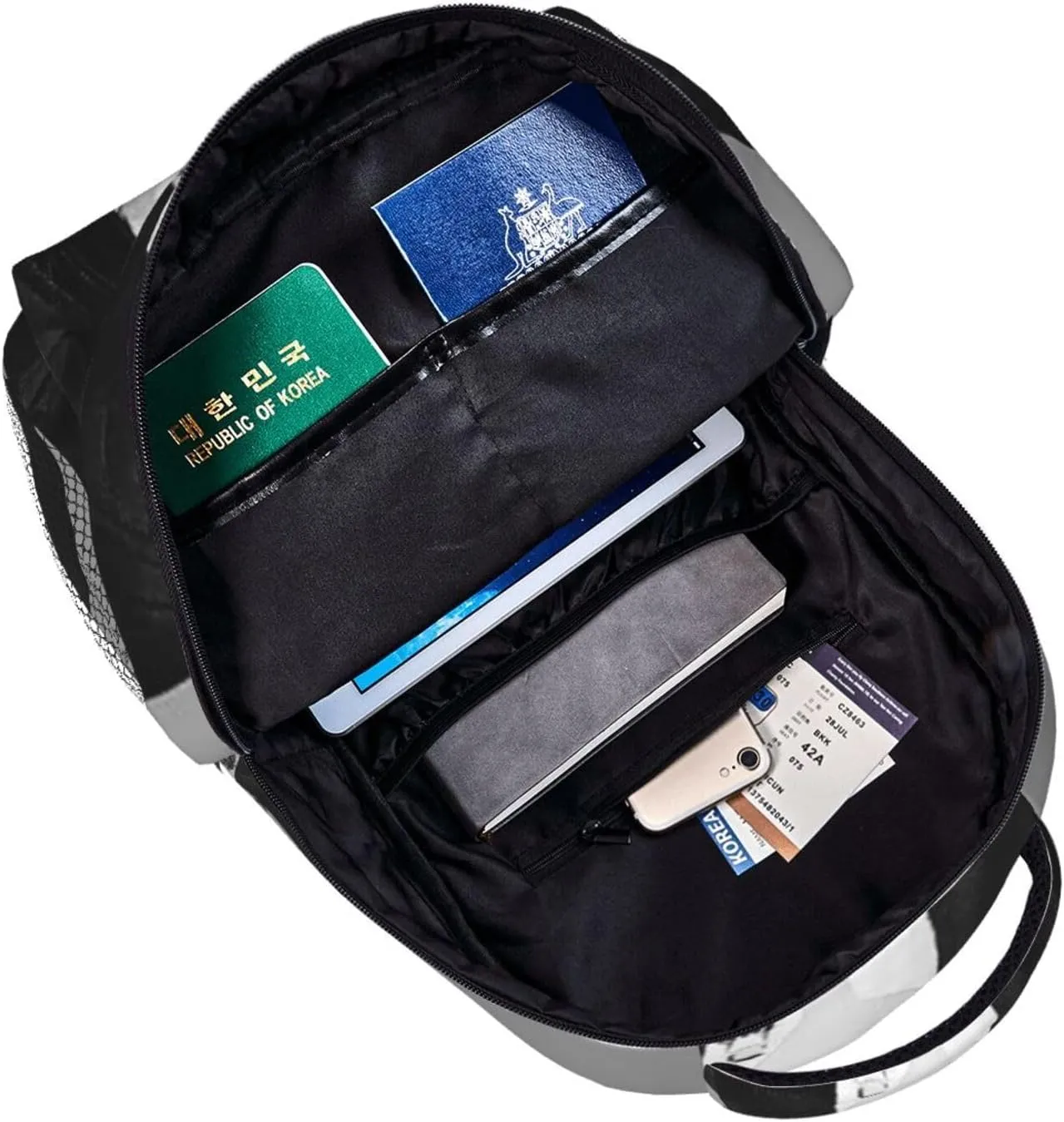 K-enny G lightweight casual student backpack with adjustable shoulder straps and cushioned back for comfort Black