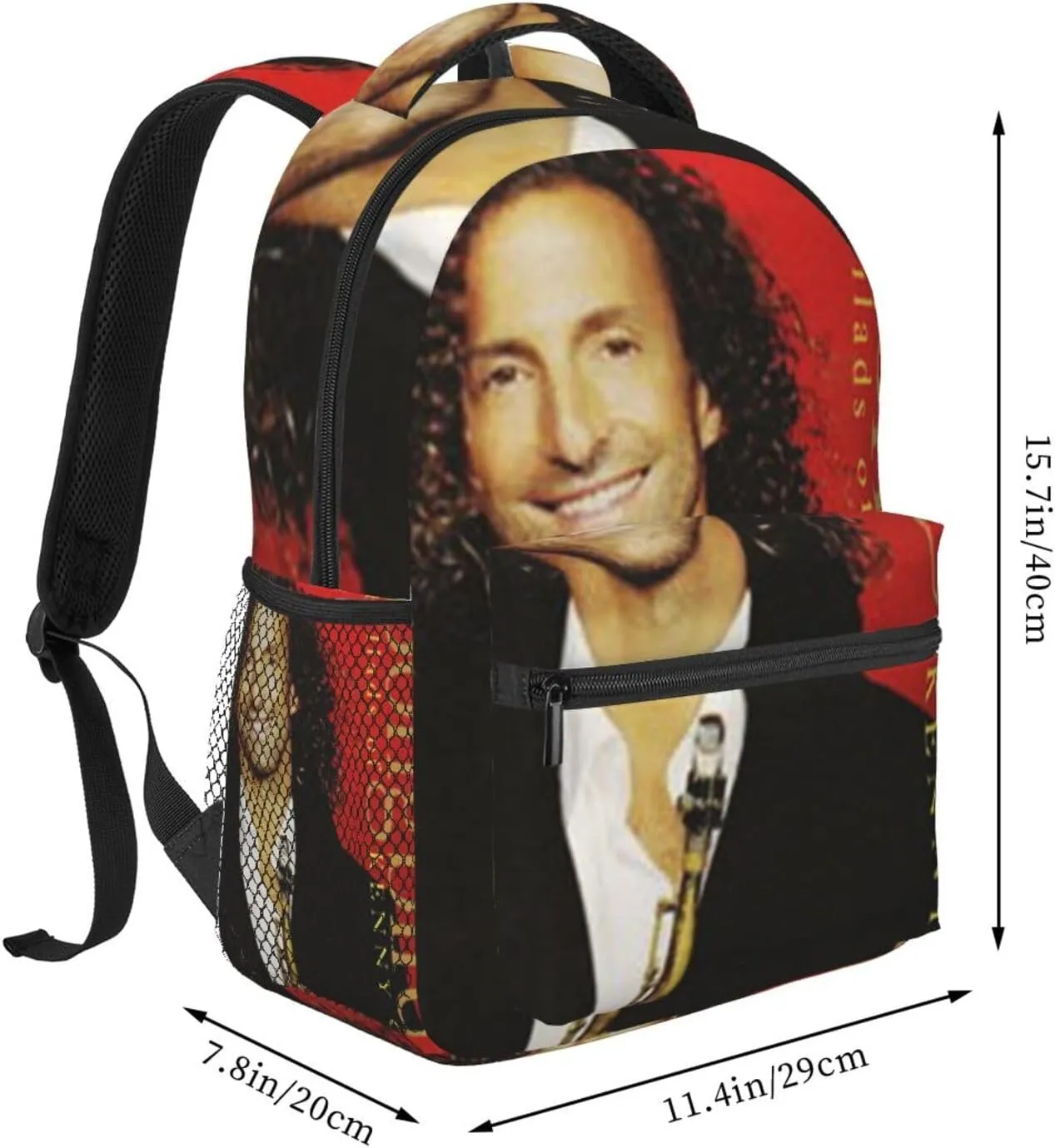 K-enny G lightweight casual student backpack with adjustable shoulder straps and cushioned back for comfort Black