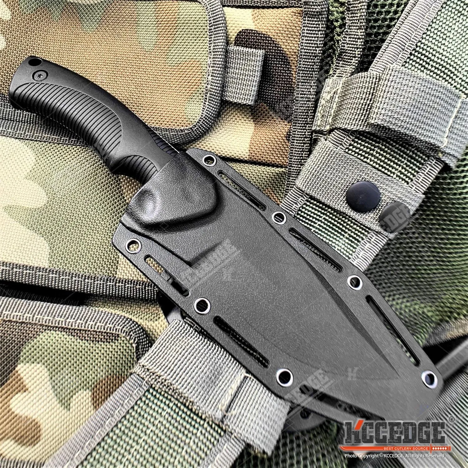 KCCEDGE BEST CUTLERY SOURCE Tactical Knife Hunting Knife Survival Knife 9" Full Tang Fixed Blade Knives Camping Accessories Camping Gear Survival Kit Survival Gear and Equipment Tactical Gear 80213