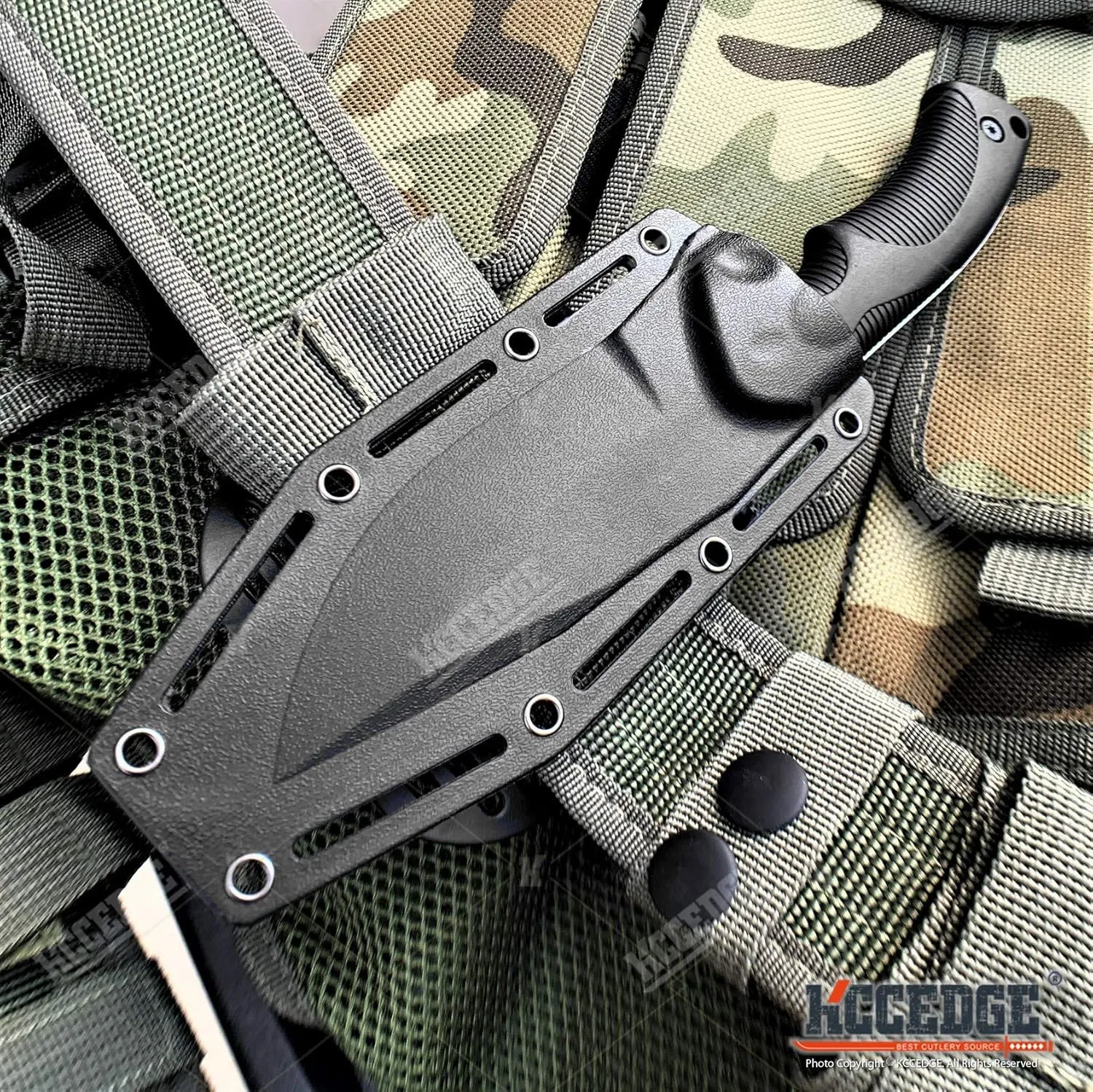 KCCEDGE BEST CUTLERY SOURCE Tactical Knife Hunting Knife Survival Knife 9" Full Tang Fixed Blade Knives Camping Accessories Camping Gear Survival Kit Survival Gear and Equipment Tactical Gear 80213