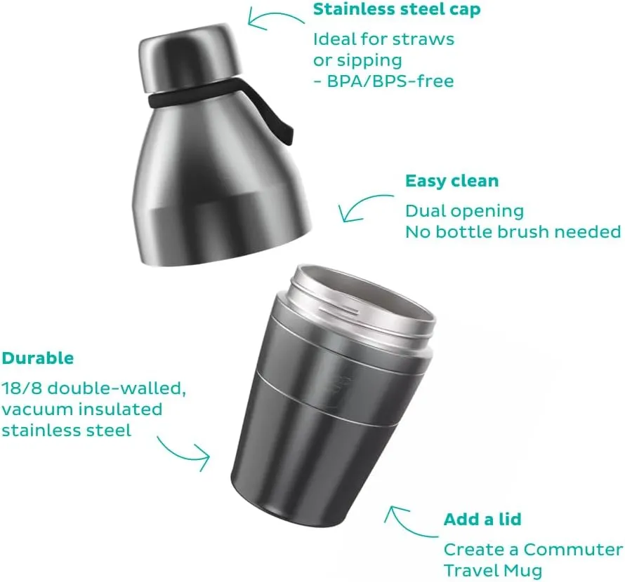 KeepCup Original Reusable Mixed Thermal Water Bottle | BPA Free Plastic, Vacuum Insulated Travel Cup with Spill Proof Lid | Large | 18 oz | Twilight