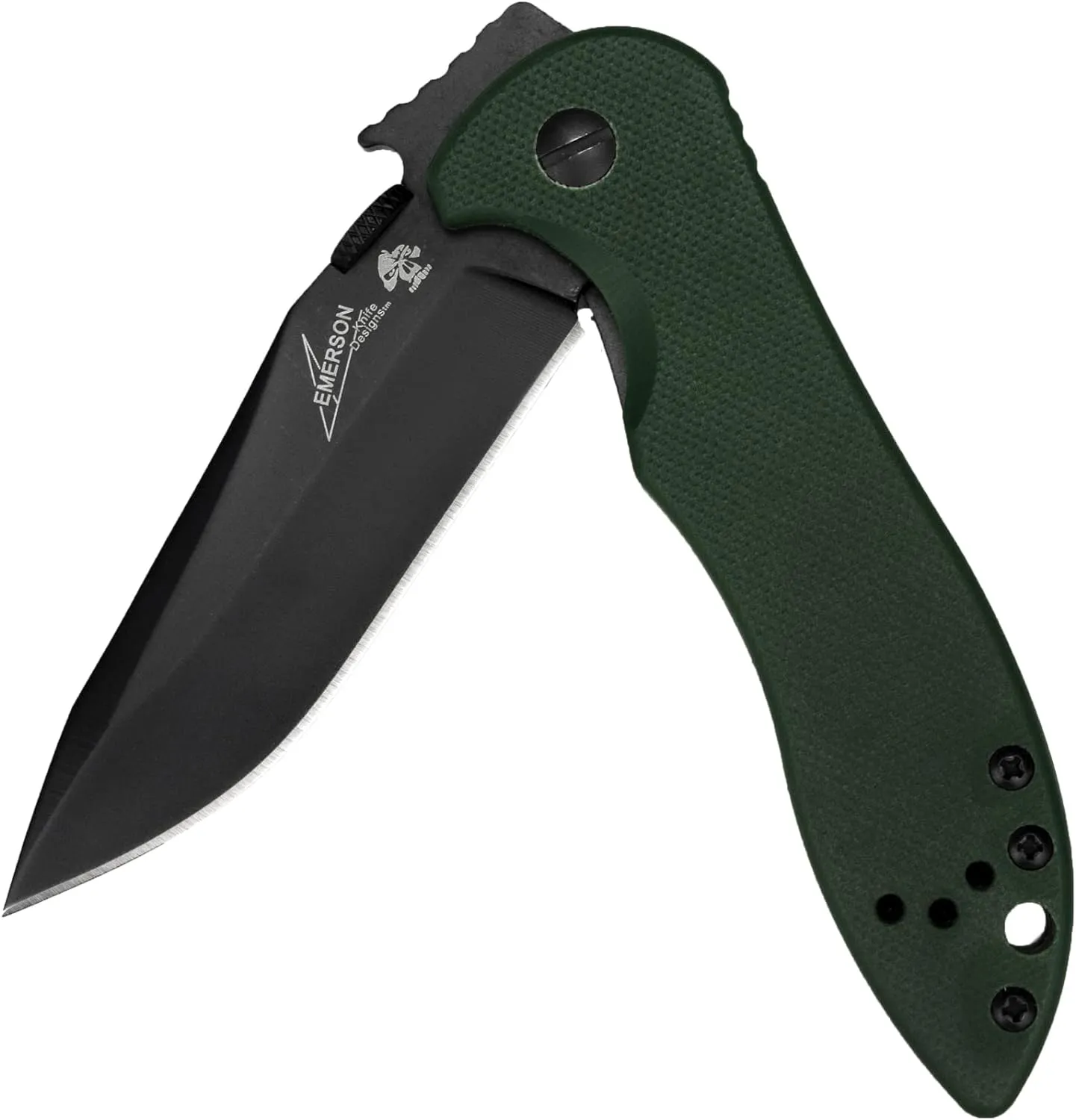 Kershaw Emerson CQC-K Pocket Knives, Manual Opening Folding Knife with Wave Shaped Feature, Multiple Styles