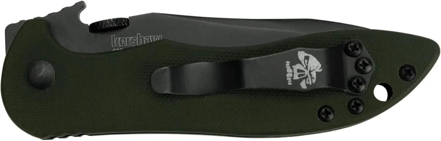 Kershaw Emerson CQC-K Pocket Knives, Manual Opening Folding Knife with Wave Shaped Feature, Multiple Styles