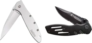 Kershaw Leek Pocket Knife (1660) 3-In. Sandvik 14C28N Blade and Stainless Steel Handle, Best Buy from Outdoor Gear Lab Includes Frame Lock, SpeedSafe Assisted Opening and Reversible Pocketclip, 3 oz.