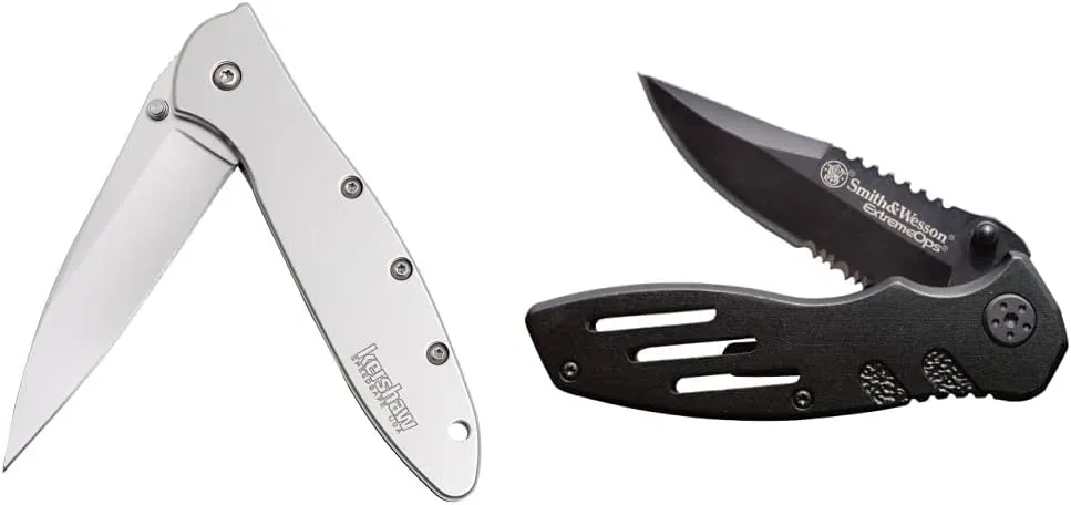 Kershaw Leek Pocket Knife (1660) 3-In. Sandvik 14C28N Blade and Stainless Steel Handle, Best Buy from Outdoor Gear Lab Includes Frame Lock, SpeedSafe Assisted Opening and Reversible Pocketclip, 3 oz.