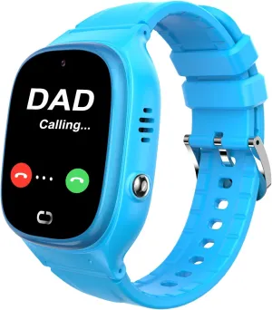 Kids Smart Watch with GPS Tracker,Waterproof Smartwatch for Kid with Voice Chat Call Pedometer SOS Camera Alarm Clock 12hrs Time HD Touch Screen Birthday Gifts for 3-12 Years Girls Boys (Blue)