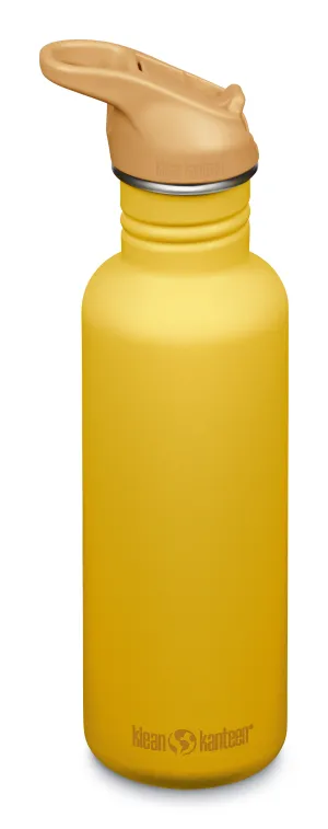 KLEAN KANTEEN Classic 800ml Water Bottle Flip Seal Sports Cap-SUN