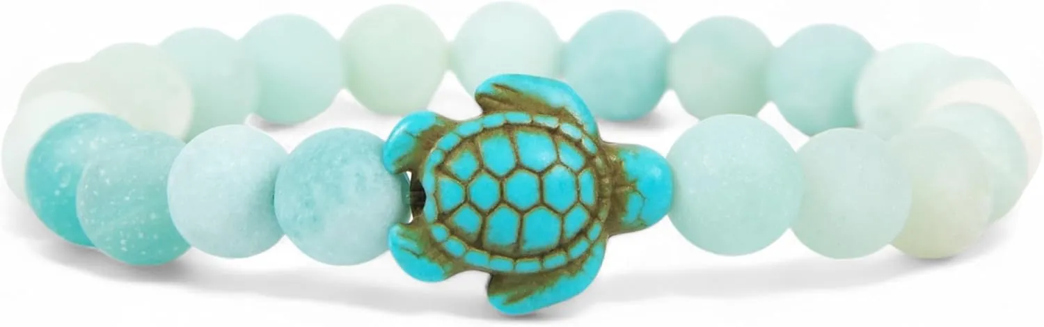 KoaKoa Sea Turtle Tracking Bracelet Bahama Blue Special Edition, helps save sea turtles, one size fits most Men and Women