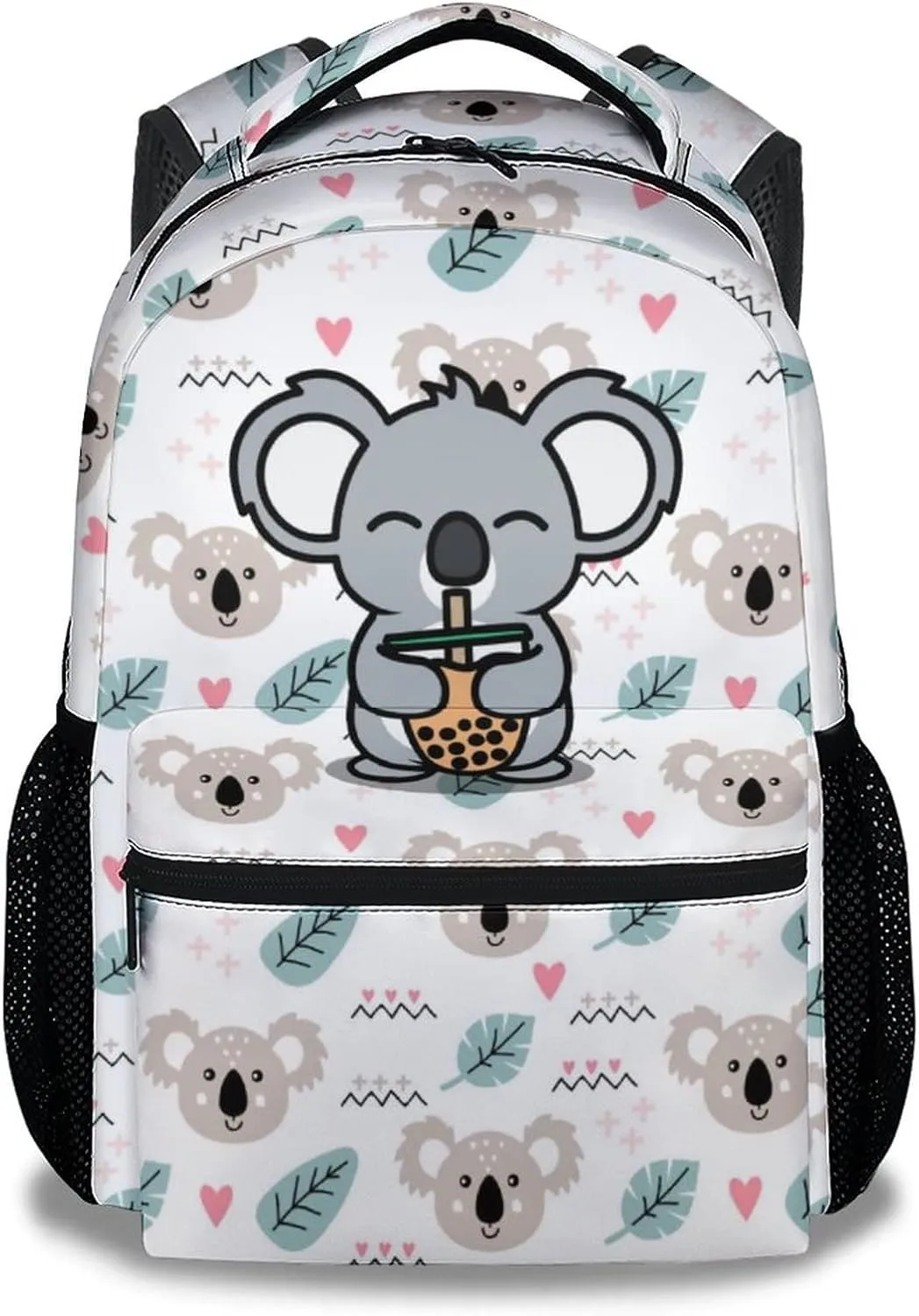 Koala Backpack for Girls Boys, 16 Inch Cute Backpack for School, White Lightweight Durable Bookbag for Kids