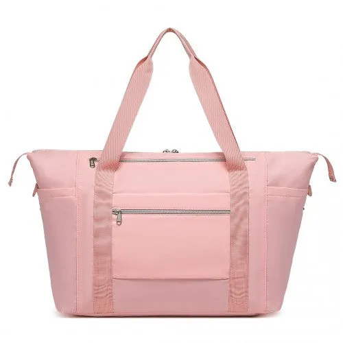 Kono Multifunctional Large Capacity Lightweight Water-Resistant Travel and Gym Duffel Bag with Wet and Dry Separation Compartment - Pink