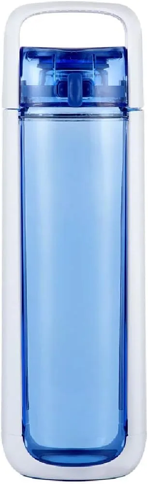 KOR ONE BPA Free Clear Reusable Water Bottle I 750mL I 25 Oz I Safe & Non-Toxic I Sustainable & Eco-Friendly I Leak Proof I One Click Cap w/ Handle I Wide Mouth I Great for Travel & Workouts