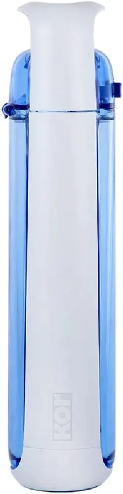 KOR ONE BPA Free Clear Reusable Water Bottle I 750mL I 25 Oz I Safe & Non-Toxic I Sustainable & Eco-Friendly I Leak Proof I One Click Cap w/ Handle I Wide Mouth I Great for Travel & Workouts