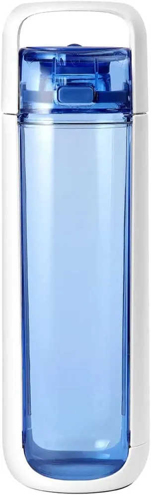 KOR ONE BPA Free Clear Reusable Water Bottle I 750mL I 25 Oz I Safe & Non-Toxic I Sustainable & Eco-Friendly I Leak Proof I One Click Cap w/ Handle I Wide Mouth I Great for Travel & Workouts
