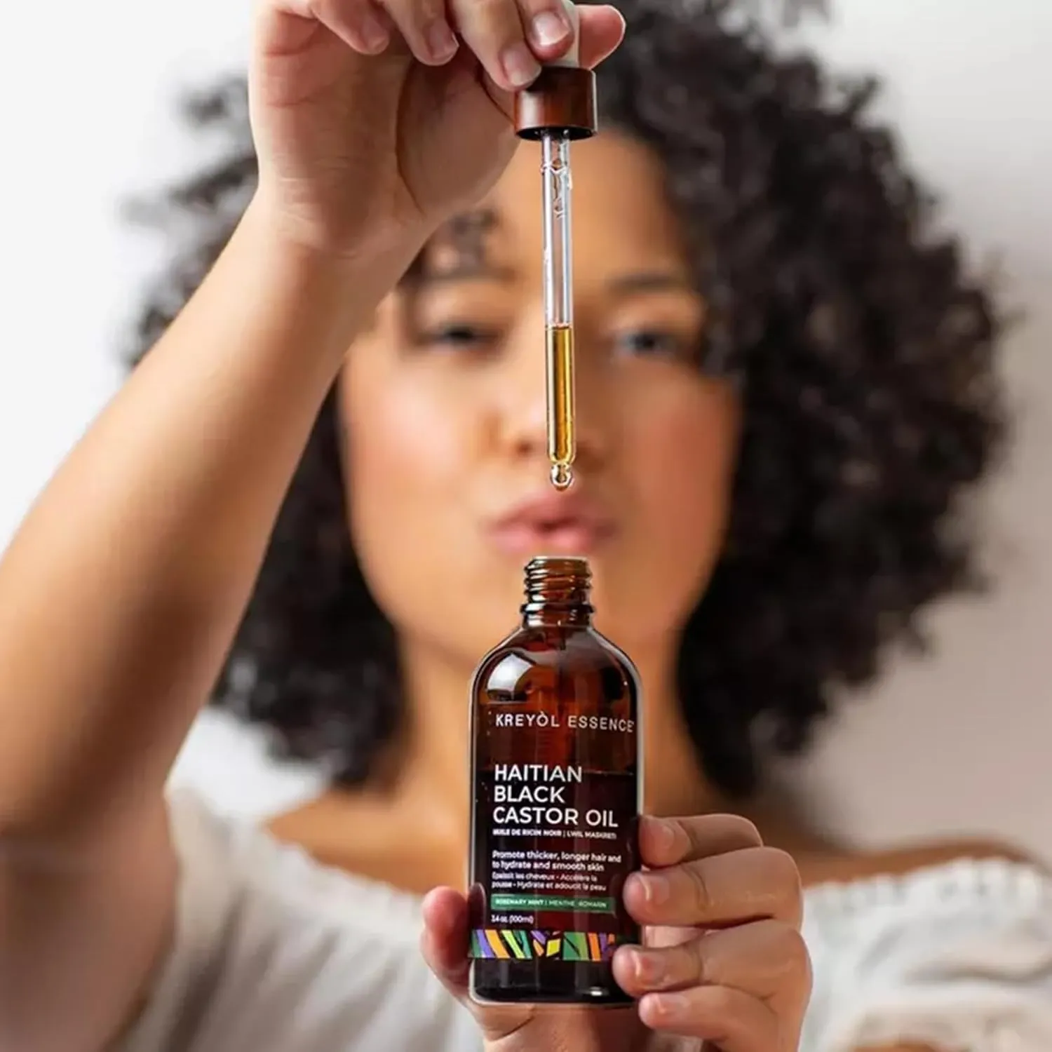 Kreyol Essence - Haitian Black Castor Oil for Skin and Hair, Glass Bottle - Cold Pressed Castor Oil, Hexane Free Castor Oil, Paraben Free, Natural Ingredients