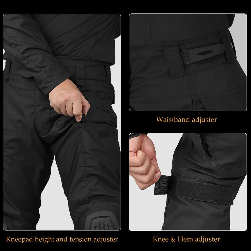 KRYDEX K4 Combat Pants with Knee Pads Ripstop Como Cargo Pants for Men