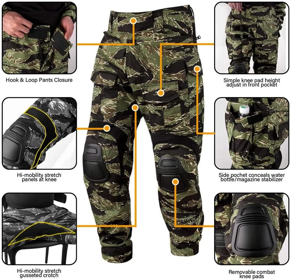 KRYDEX Tactical Men's G3 Combat Pants with Knee Pads