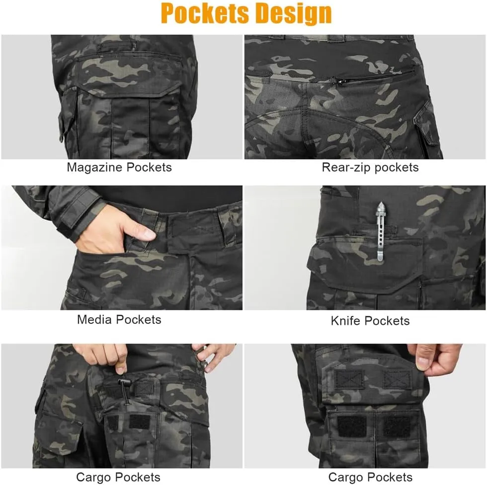KRYDEX Tactical Men's G3 Combat Pants with Knee Pads