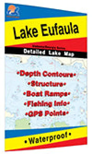 Lake Eufaula Alabama Georgia HotSpots Fishing Map