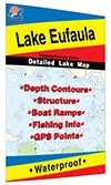 Lake Eufaula Alabama Georgia HotSpots Fishing Map