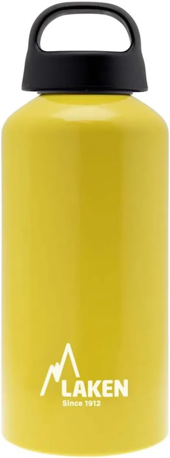 Laken Classic Water Bottle Wide Mouth Screw Cap with Loop - 20oz, Yellow