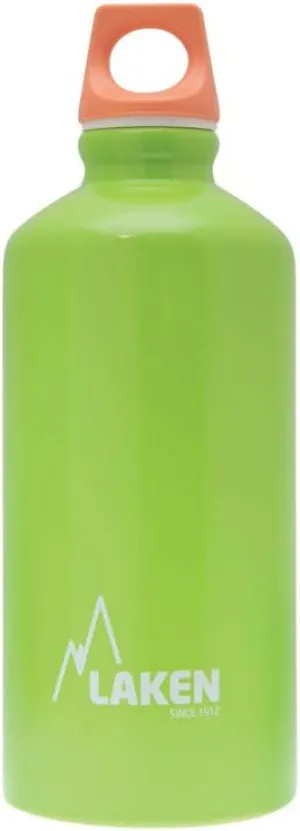 Laken Futura Aluminum Water Bottle - Narrow Mouth, Screw Cap with Loop - Leak-Proof, BPA Free, Made in Spain - 20oz, Light Green
