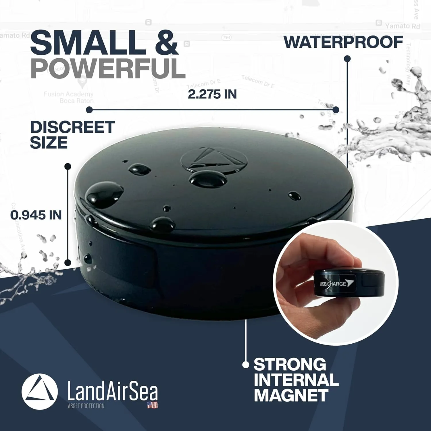 LandAirSea 54 GPS Tracker   6-Months No Subscription. Long Battery, Magnetic, & Waterproof. Global GPS Tracker for Vehicles. Made in The USA from Domestic & Imported Parts