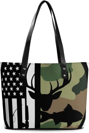 Large Leather Handbag Unisex Travel Lightweight Tote Bag For Daily Use