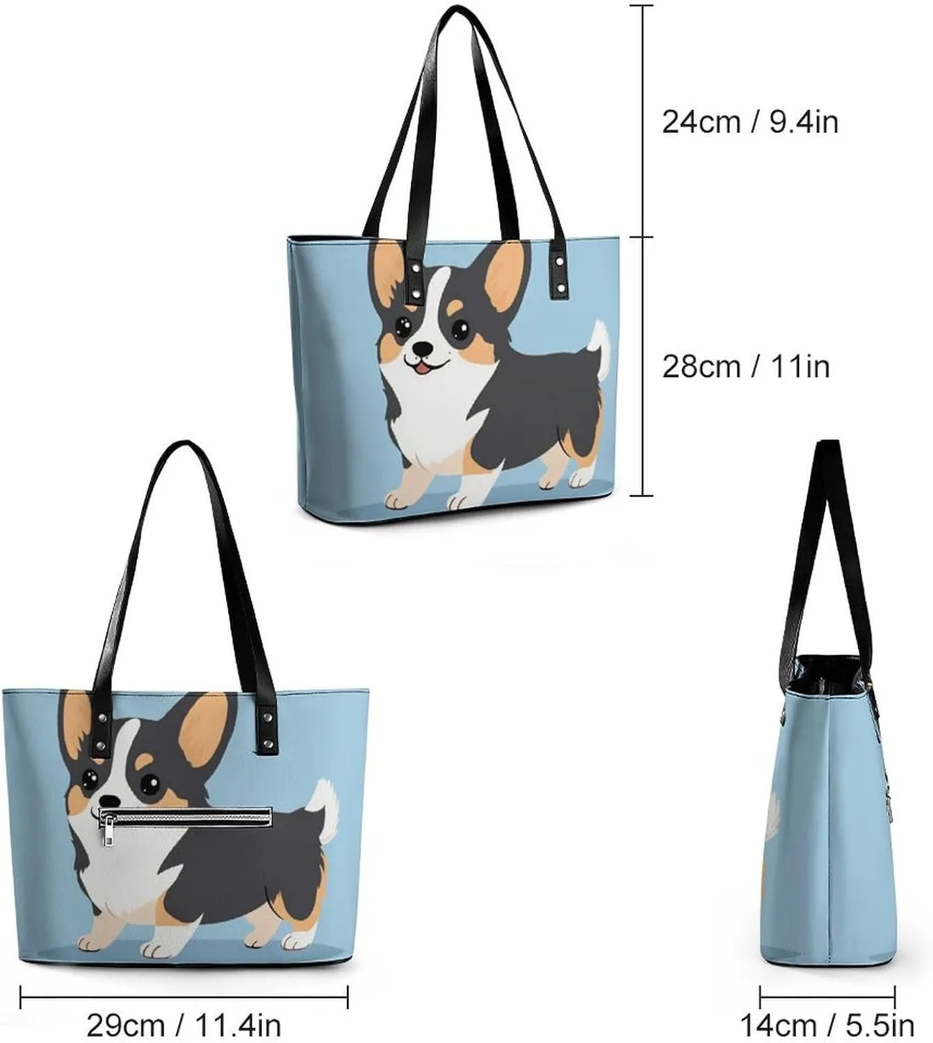 Large Leather Handbag Unisex Travel Lightweight Tote Bag For Daily Use