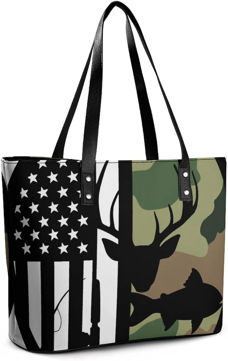 Large Leather Handbag Unisex Travel Lightweight Tote Bag For Daily Use