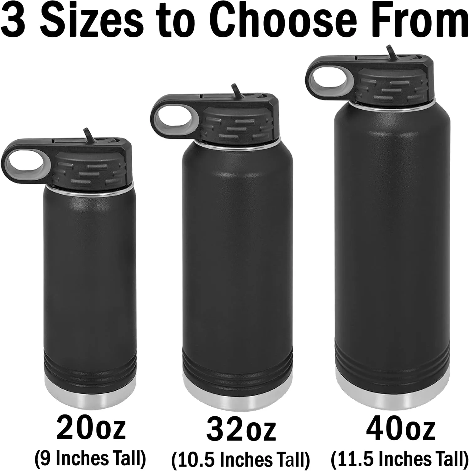 LaserGram Personalized Water Bottle, Basketball Slam Dunk Man, Stainless Steel Double Wall Vacuum Insulated with Flip Top Straw, Custom Engraved Gift (32oz / 950ml Coral)