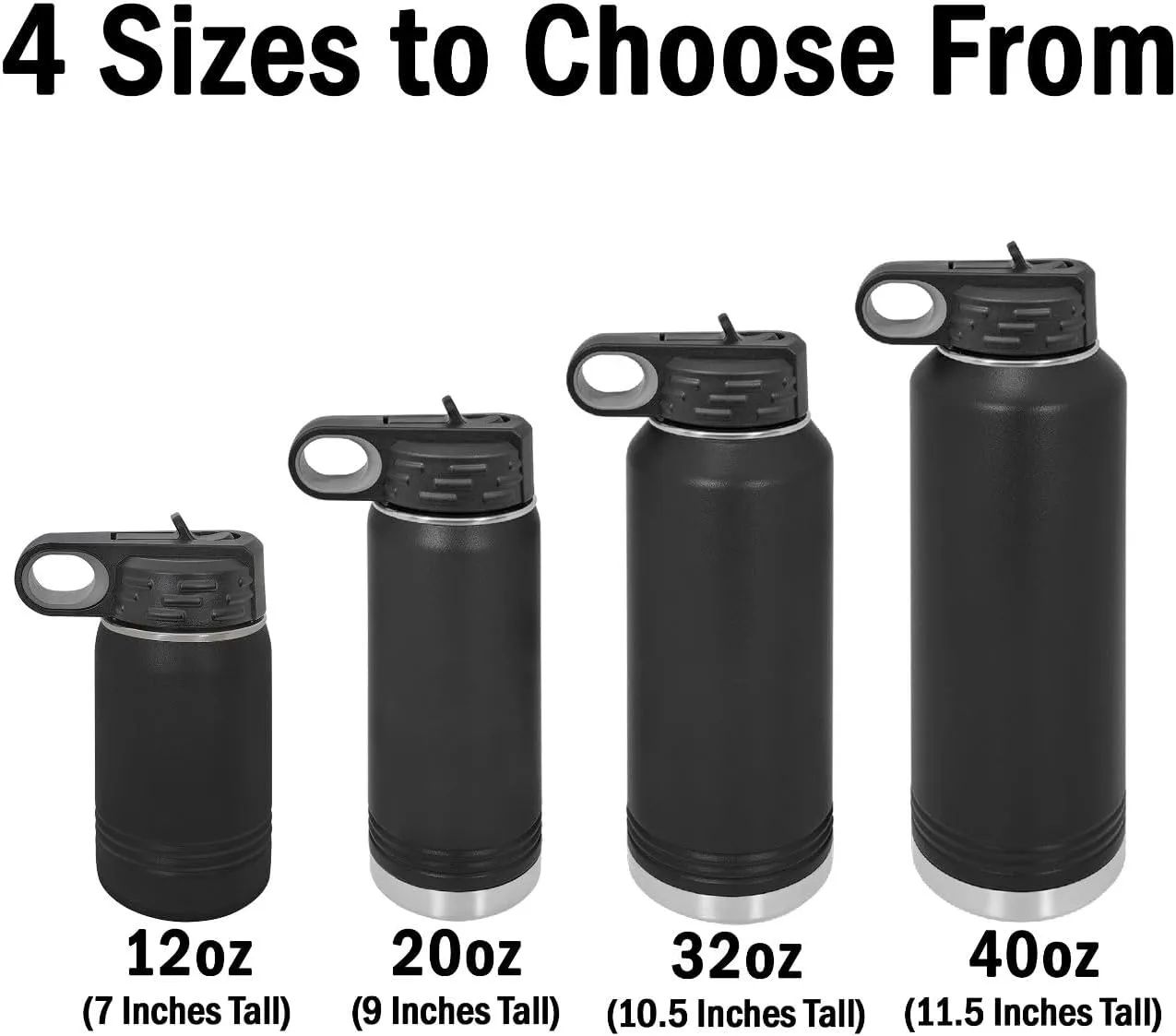 LaserGram Personalized Water Bottle, Tyrannosaurus Rex Dinosaur, Stainless Steel Double Wall Vacuum Insulated with Flip Top Straw, Custom Engraved Gift (12oz / 335ml Coral)