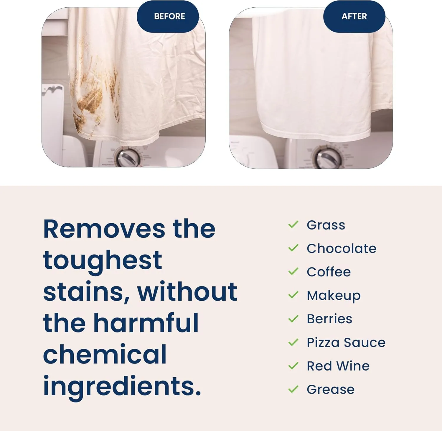 Laundry Detergent for Sensitive Skin | Gentle & Safe for Baby Clothes | Plant-Based | Easy to Dissolve to Create a Liquid| Include 1 Refillable Bottle| Signature Scent (50 Loads)