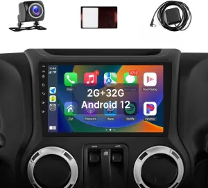 Leadfan Android Car Radio for Jeep Wrangler JK Compass Grand Cherokee Dodge Ram 1500 Stereo Upgrade with Wireless Carpaly Android Auto, 10.1'' Touchscreen Bluetooth GPS Navigation WiFi Backup Camera