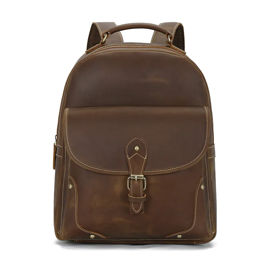 Leather Backpack for Work, Travel, and Everyday Use