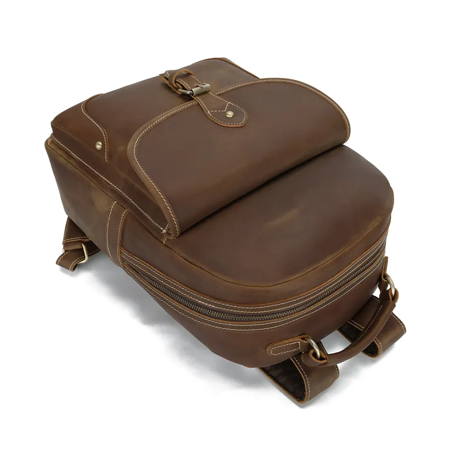 Leather Backpack for Work, Travel, and Everyday Use