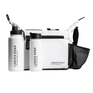 Legion Gear Insulated Cooler Bag & Bottle Bundle - White